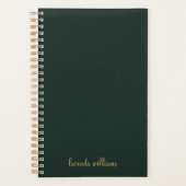 houtskool & Gouden Script Monogram Planner (Voorkant)