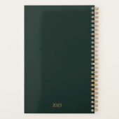 houtskool & Gouden Script Monogram Planner (Achterkant)