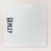 Houtskool Grijs 3D Minimalistische Moderne Naam Legpuzzel (Horizontaal)