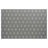 Houtskool Grijs Anker Print - Aangepaste grootte Stof (Fat Quarter)