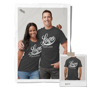 Houtskool Grijs Bedrijf Logo Swag Zakelijke Mannen T-shirt