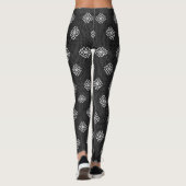Houtskool Grijs Diamant Sneeuwvlok Vrouwen Legging (Achterkant)