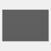 Houtskool Grijs Effen Kleur | Klassiek | Elegante Inpakpapier Vel (Voorkant 2)