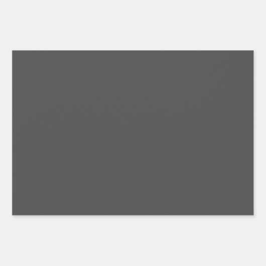 Houtskool Grijs Effen Kleur | Klassiek | Elegante Inpakpapier Vel (Voorkant)