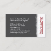 Houtskool grijs, geborsteld wit met verticale Logo Visitekaartje (Voorkant)