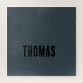 Houtskool Grijs Gepersonaliseerde Minimalistische  Legpuzzel (Horizontaal)