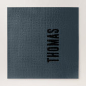 Houtskool Grijs Gepersonaliseerde Minimalistische  Legpuzzel (Verticaal)