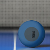 Houtskool Grijs Gepersonaliseerde Minimalistische Pingpongbal (Net)