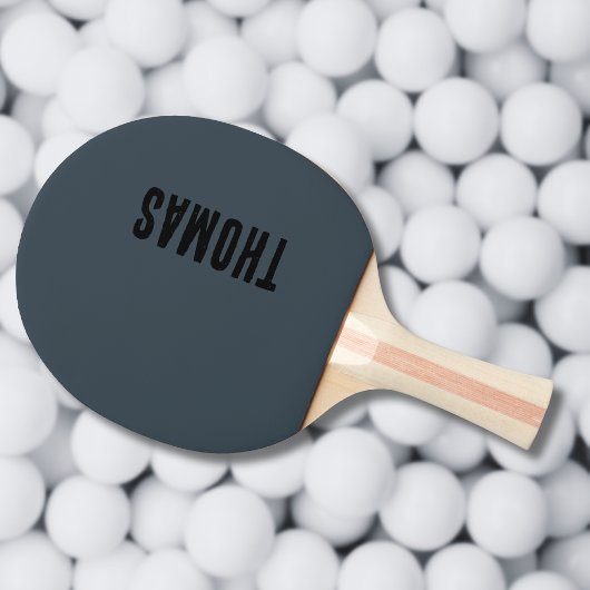 Houtskool Grijs Gepersonaliseerde Minimalistische  Tafeltennisbatje