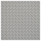 Houtskool Grijs Grieks Key Patroon Stof (Swatch)