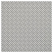 Houtskool Grijs Grieks Key Patroon Stof (Swatch)