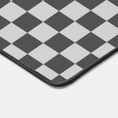 Houtskool Grijs & Lichtgrijs Vierkant Stijlpatroon Bureaumat (Hoek)