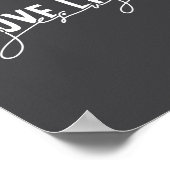 Houtskool grijs Liefde zoals Jezus Christelijk Poster (Hoek)