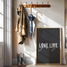 Houtskool grijs Liefde zoals Jezus Christelijk