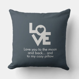 Houtskool grijs massief Sierkussen