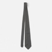 Houtskool Grijs met Ivoor Witte Pinstripes Stropdas (Achterkant)