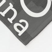 Houtskool Grijs Naam Collage Gepersonaliseerd Fleece Deken (Hoek)