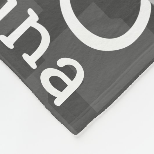 Houtskool Grijs Naam Collage Gepersonaliseerd Fleece Deken (Hoek)