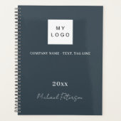 Houtskool grijs naamscript bedrijf logo 2026 planner (Voorkant)