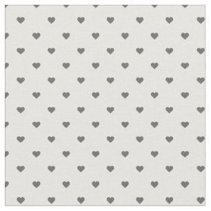Houtskool Grijs Polka Dot Harten Stof