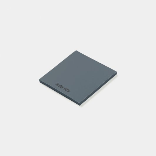 Houtskool Grijs Professioneel Minimalistisch Zwart Post-it® Notes (Schuin)