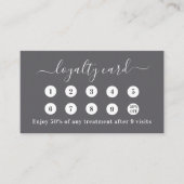 Houtskool grijs qr code business logo klantenkaartje (Voorkant)