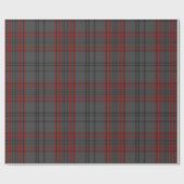 Houtskool Grijs Rood Zwart Tartan Plaid Cadeaupapier (Vlak)