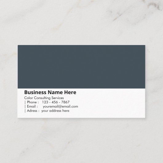 Houtskool grijs | "Sterkte en stabiliteit" Visitekaartje (Achterkant)