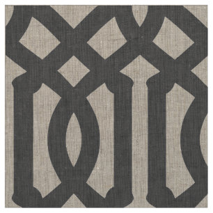 Houtskool Grijs Trellis Grote Schaal Stof