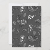 Houtskool Grijs Western Bandana Print Verjaardagsf Kaart (Achterkant)