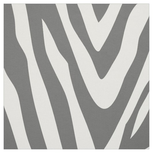 Houtskool Grijs Zebra Print Grootschalig Stof (Swatch)