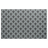Houtskool grijs, zwart fleur de lis patroon SZ6 Stof (Fat Quarter)