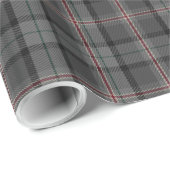 Houtskool Grijs Zwart Rood Tartan Plaid Cadeaupapier (Rol Hoek)