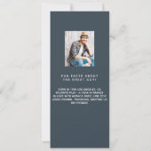 Houtskool grijze foto leuke weetjes verjaardagsmen kaart (Achterkant)