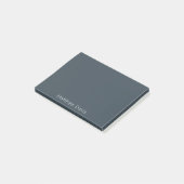 Houtskool grijze witte naam post-it® notes (Schuin)