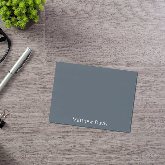Houtskool grijze witte naam post-it® notes