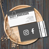 Houtskool Home Pictogram Sociale Media Visitekaartje