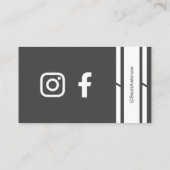 Houtskool Home Pictogram Sociale Media Visitekaartje (Achterkant)