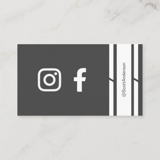 Houtskool Home Pictogram Sociale Media Visitekaartje (Achterkant)