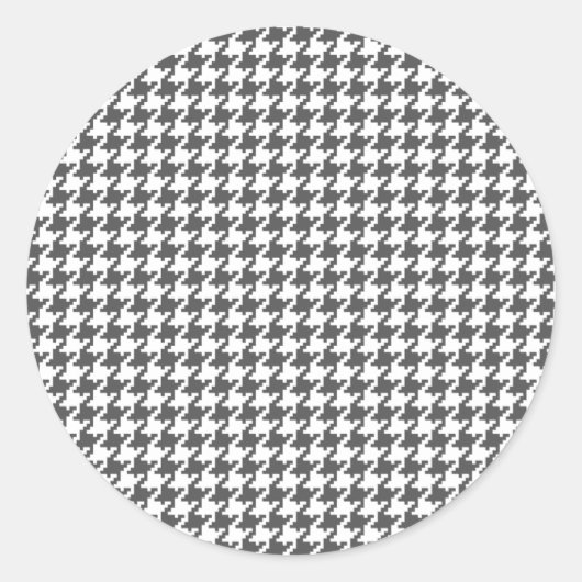 Houtskool Houndstooth Stickers (Voorkant)