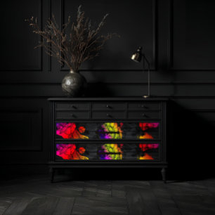 Houtskool Houten Doodle Regenboog Bloemen Decoupag Tissuepapier