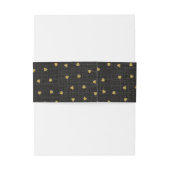 Houtskool Jute & Cute Gouden Hart Rustieke Boerder Uitnodigingen Wikkel (Achterkant Voorbeeld)