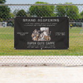 Houtskool Koffiehuis Grand Heropening Winkel Banne Spandoek (Insitu)