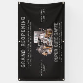 Houtskool Koffiehuis Grand Heropening Winkel Banne Spandoek (Verticaal)