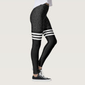 Houtskool luipaard triple stripe leggings (Rechts)