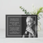 Houtskool minimaal Vieren Leven | Aangepaste foto Kaart (Staand voorkant)