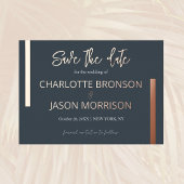 Houtskool Minimale Lijnen Bruiloft Save The Date Folie Uitnodiging