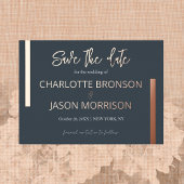 Houtskool Minimale Lijnen Bruiloft Save The Date Folie Uitnodiging