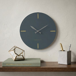 Houtskool Minimalistische Architectuur - Modern Grote Klok