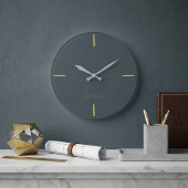 Houtskool Minimalistische Architectuur - Modern Grote Klok